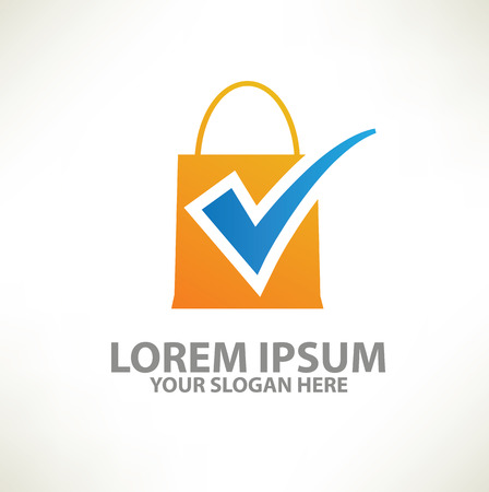 Checking logo template design on clean backgroundvectorのイラスト素材