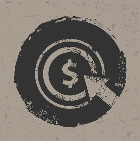 Pay per click design on grunge background のイラスト素材