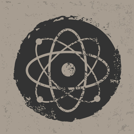 Atom design on grunge background のイラスト素材