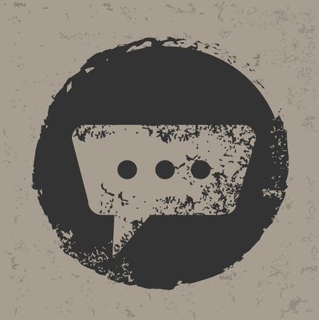 Speech design on grunge background のイラスト素材