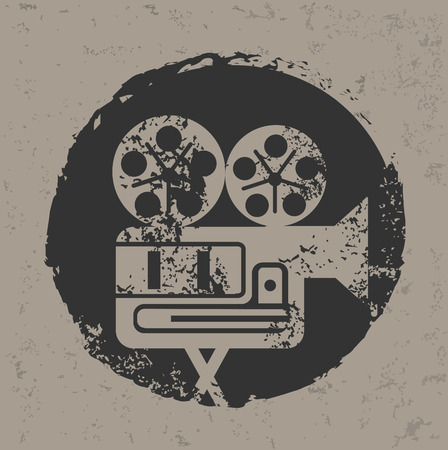 Movie design on grunge background のイラスト素材