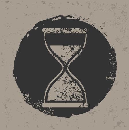 Hourglass design on grunge background grungeのイラスト素材