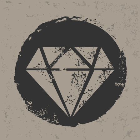 Diamond design on grunge background grungeのイラスト素材