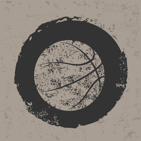 Basketball design on grunge backgroundgrunge vectorのイラスト素材