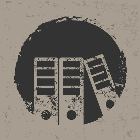 Folder design on grunge backgroundgrunge vectorのイラスト素材