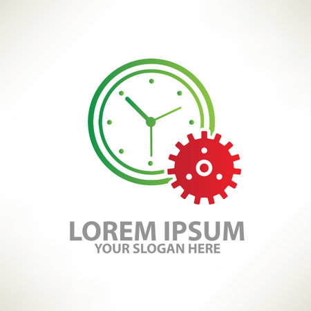 Clock design  templatecolour concept designclean vectorのイラスト素材