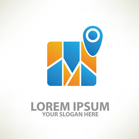 Map location design  templatecolour concept designclean vectorのイラスト素材