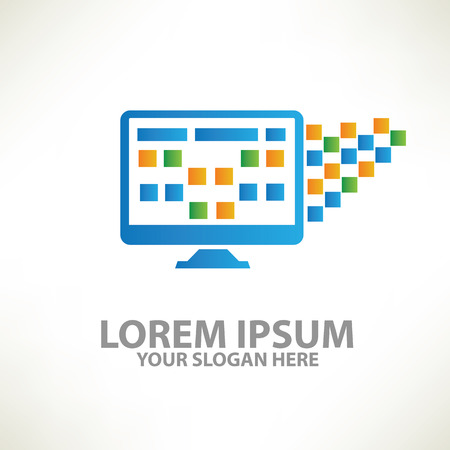 Computer design  templatecolour concept designclean vectorのイラスト素材