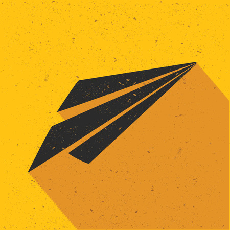 Rocket icon design on yellow background, flat design. Clean vector.のイラスト素材
