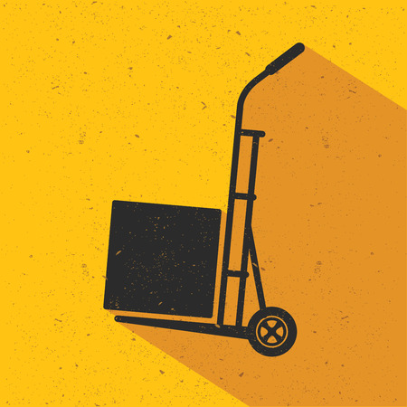 Logistic design on yellow background,retro yellow background,clean vectorのイラスト素材