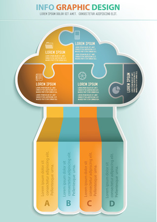 Cloud,Brochures A4 design,info graphic design,clean vectorのイラスト素材