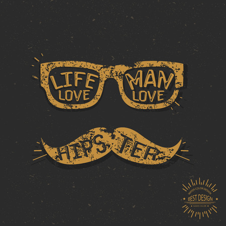 Hipster design, retro concept, grunge design on old background, clean vectorのイラスト素材