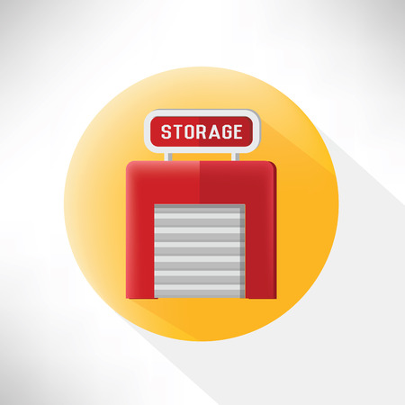 Storage symbol design,flat button,clean vectorのイラスト素材
