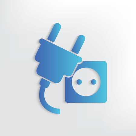 Plug symbol design,clean vectorのイラスト素材