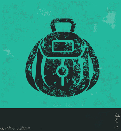 Bag design on green background,grunge vectorのイラスト素材