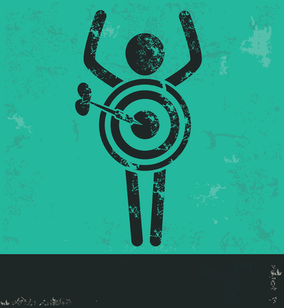 Human resource design on green background,grunge vectorのイラスト素材