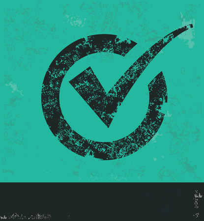 Checking design on green backgroundのイラスト素材
