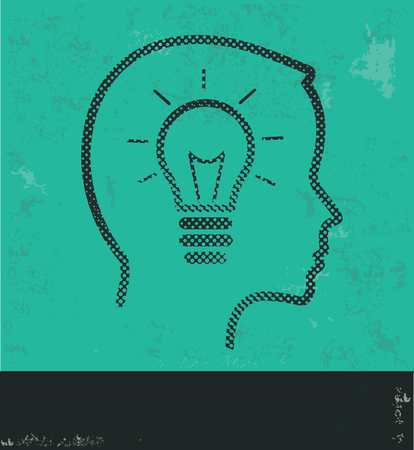 Idea design on green backgroundのイラスト素材