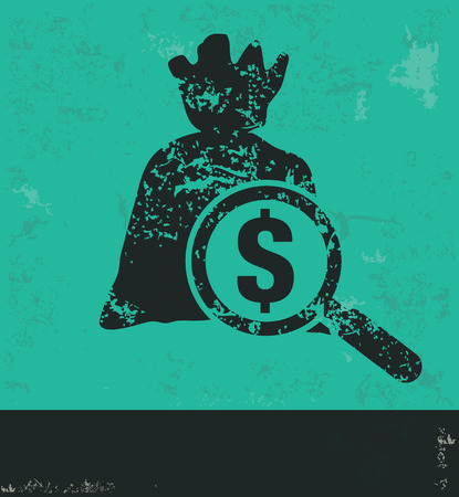 Money design on green background,grunge vectorのイラスト素材