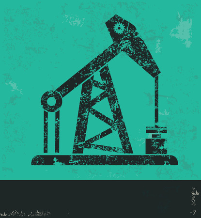 Oil industry design on green background,grunge vectorのイラスト素材
