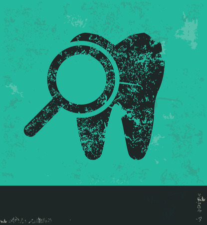 Teeth design on green background,grunge vectorのイラスト素材