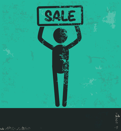 Human resource design on green background,grunge vectorのイラスト素材