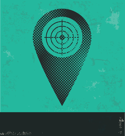 Location design on green backgroundのイラスト素材