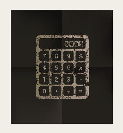 Calculator design on black background,vectorのイラスト素材