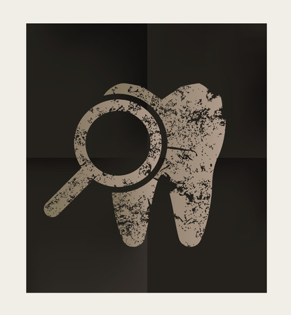 Teeth design on black background,vectorのイラスト素材