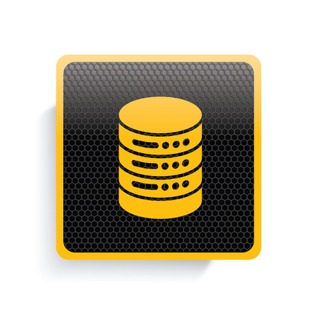 Database icon design,yellow version,clean vectorのイラスト素材