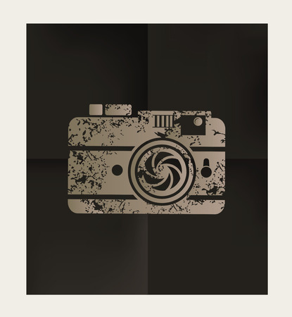Camera design on black background,vectorのイラスト素材