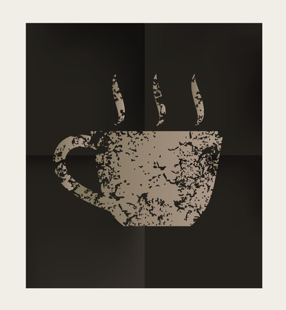 Coffee design on black background,vectorのイラスト素材
