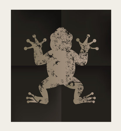Frog design on black background,vectorのイラスト素材