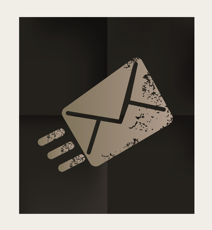 Email design on black background,vectorのイラスト素材