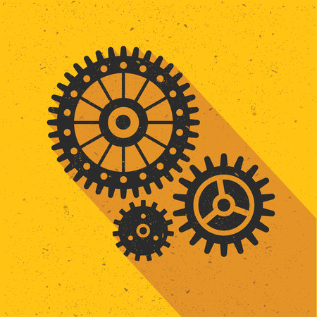 Gear flat design,vectorのイラスト素材