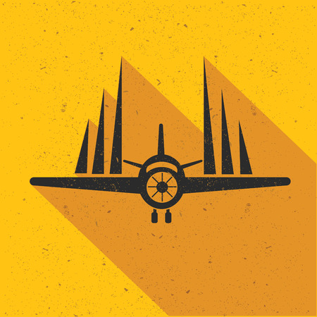 Airplane flat design,vectorのイラスト素材