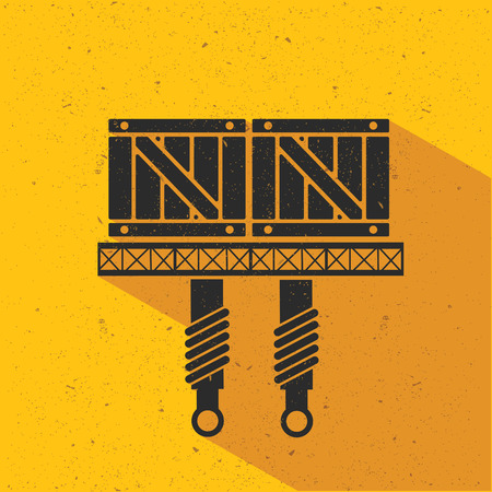 Box,Industry flat design,yellow version,vectorのイラスト素材