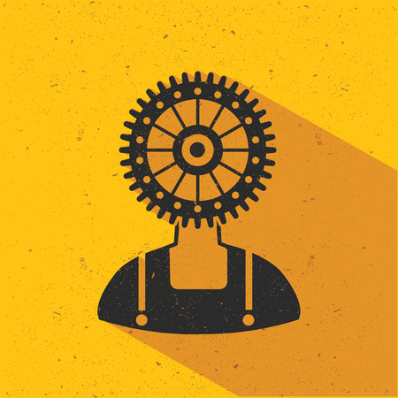 Gear flat design,vectorのイラスト素材