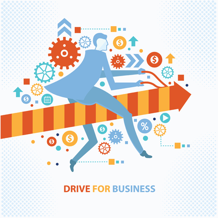 Drive for business concept design,on clean background,business concept,clean vectorのイラスト素材
