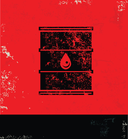 Oil design on red backgroundのイラスト素材