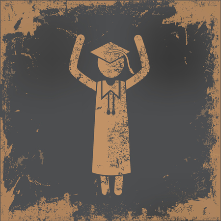 Human resource design on old paper backgroundのイラスト素材