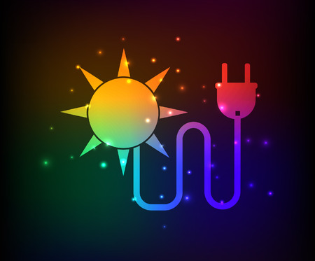 Energy,sun power design,rainbow concept,clean vectorのイラスト素材