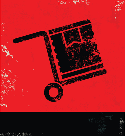 Cargo design on red background, grunge vectorのイラスト素材