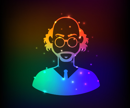Scientist design,rainbow concept,clean vectorのイラスト素材