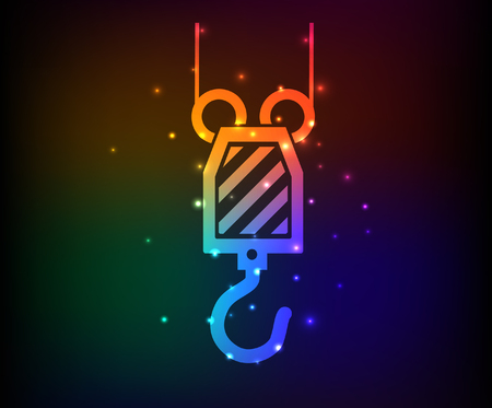 Crane,Cargo,industry design,rainbow concept,clean vectorのイラスト素材