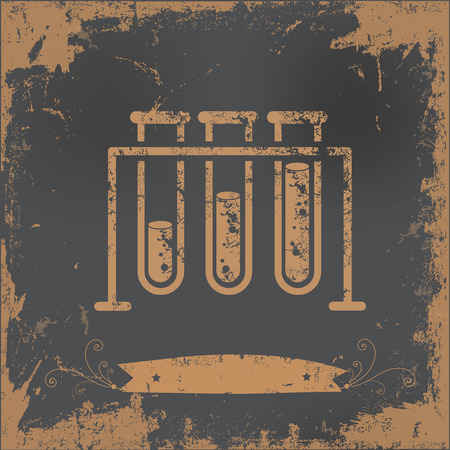 Science design on old paper background,vectorのイラスト素材