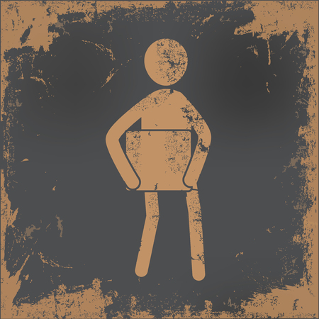 Human resource design on old paper background,vectorのイラスト素材