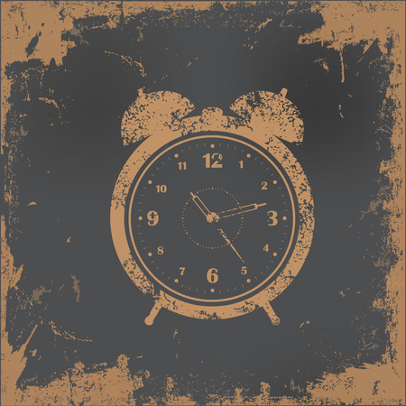 Clock design on old paper background,vectorのイラスト素材