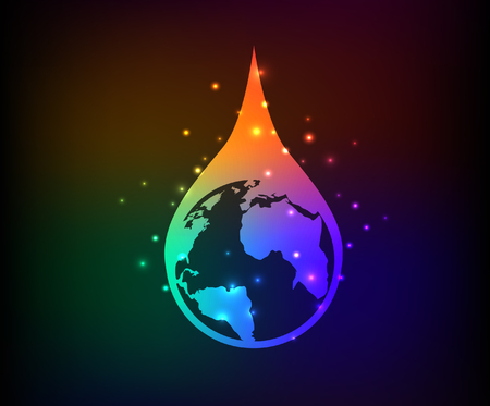 Water drop,global design,rainbow concept,clean vectorのイラスト素材