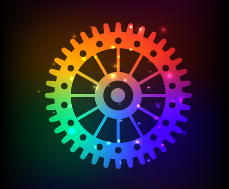 Gear design,rainbow concept,clean vectorのイラスト素材